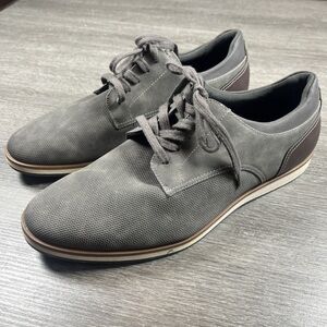 Aldo Shoes Gray Fabric‎ Faux  Suede  Oxford  Lace Up Dress Casual US 10.5